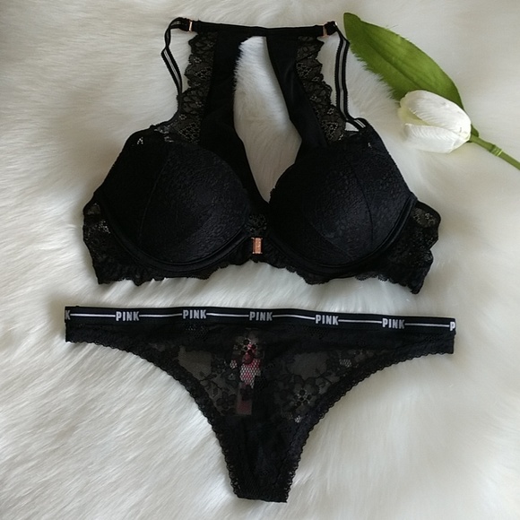 PINK Victoria's Secret Other - SET🌺Size 34B PINK VS DATE PUSH-UP BRA + THONG M